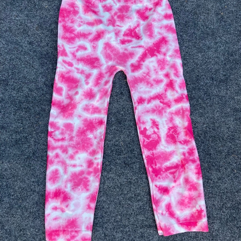 Pink tye dye tights